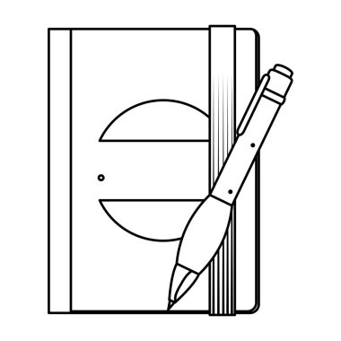 şirket amblemi ile metin kitabı ve kalem yazma