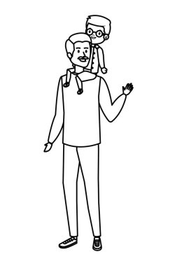 oğul karakterli genç baba