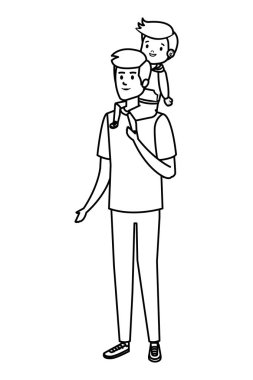 oğul karakterli genç baba