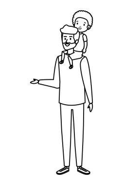 oğul karakterli genç baba