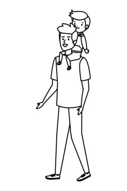 oğul karakterli genç baba