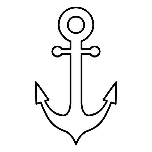 Isolerad ikon för ankar skepp — Stock vektor
