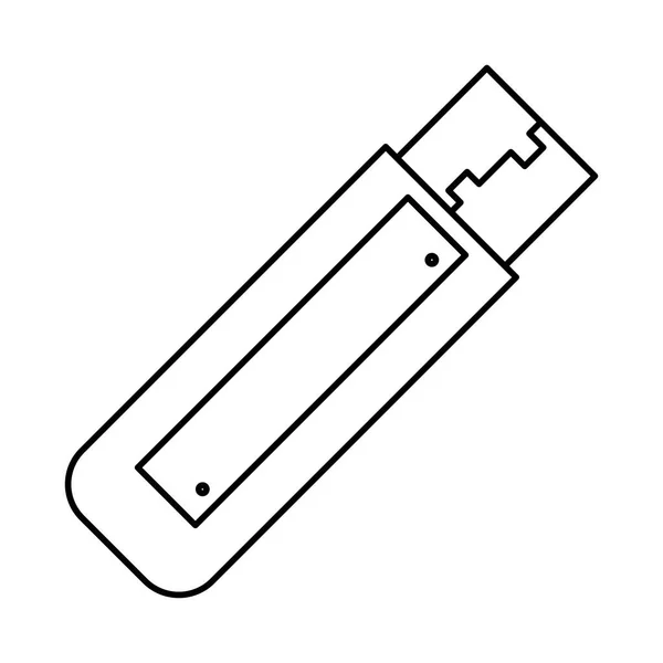 Mémoire USB icône flash — Image vectorielle