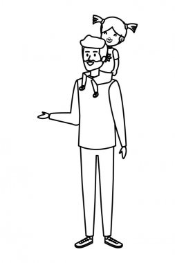 Baba ile kızı karakterler