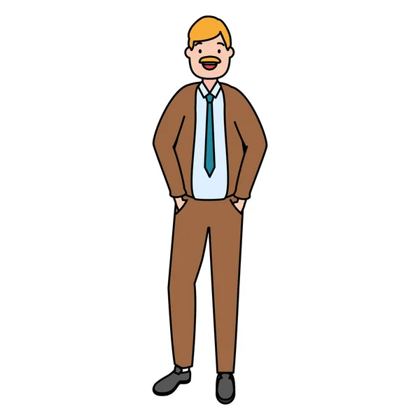 Affärsman karaktär avatar — Stock vektor