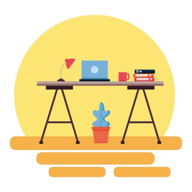 ofis masası kitaplık işyeri