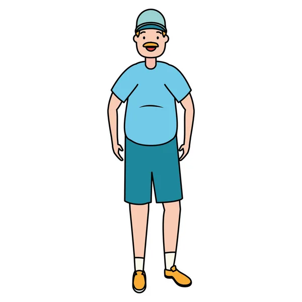 Hombre avatar ropa casual — Vector de stock