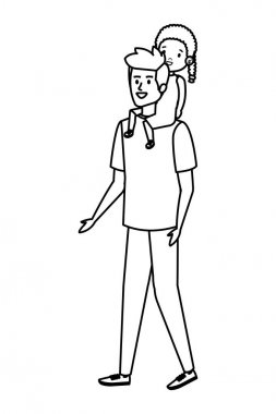 Baba ile kızı karakterler