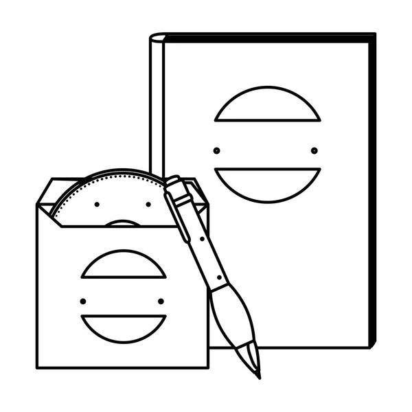 Disque compact et livre avec emblème de l'entreprise — Image vectorielle