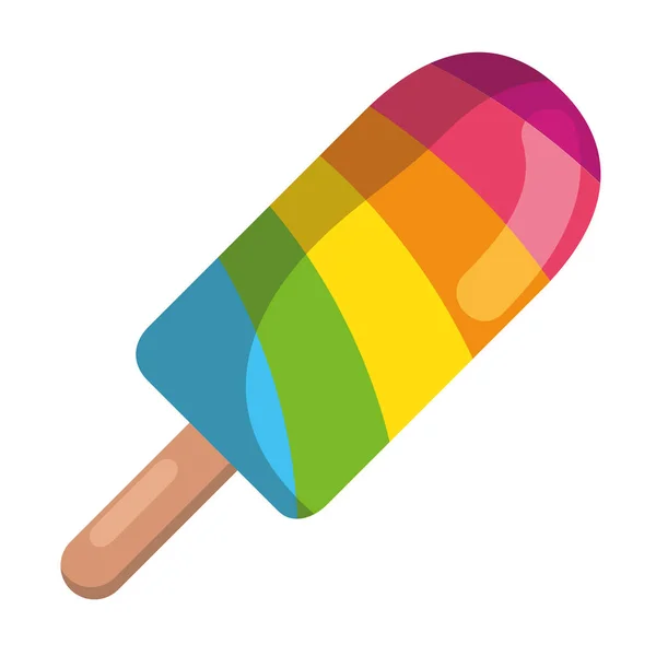 Colors ice cream in stick — Stock Vector