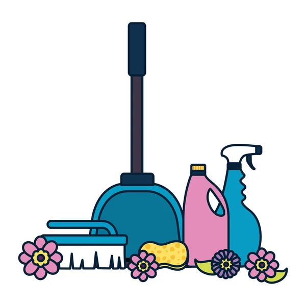 Herramientas de limpieza de primavera — Vector de stock