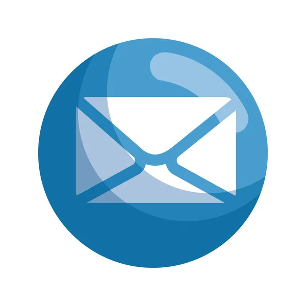 Obálka pošta společenská ikona — Stockový vektor