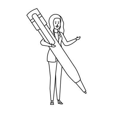 Kalem karakterli genç bayan öğretmen.