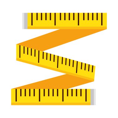 mezura izole simgesi