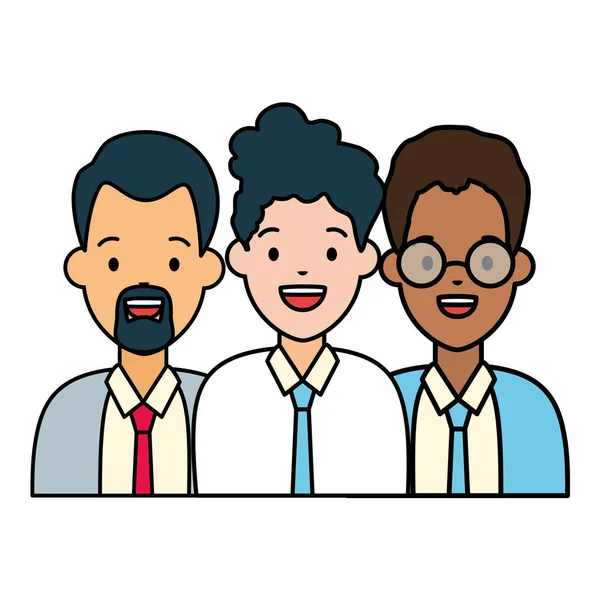 Groupe personnes hommes diversité — Image vectorielle