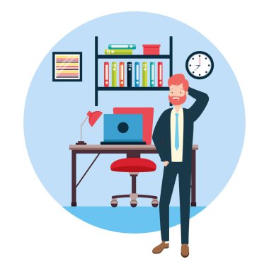 işadamı ofis çalışma alanı