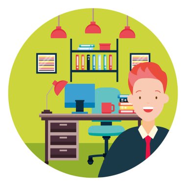 işadamı ofis çalışma alanı