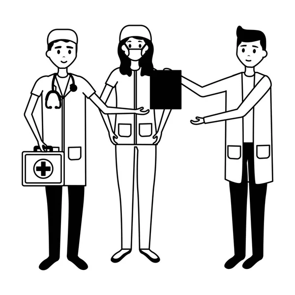 Personnages de personnes médicales — Image vectorielle