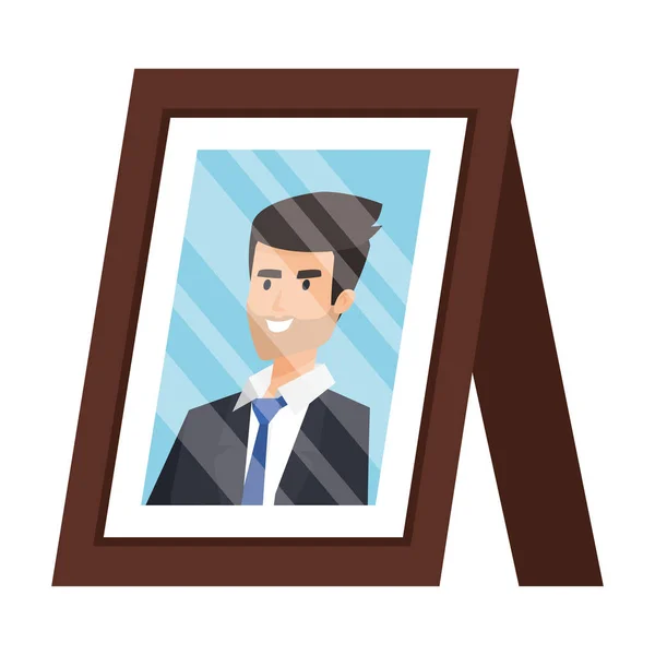 Portrait avec homme d'affaires élégant — Image vectorielle