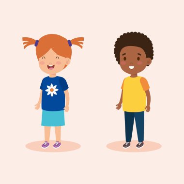 rahat giysiler ile mutlu kız ve erkek