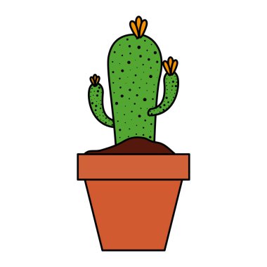 pot simgesinde cactu bitki