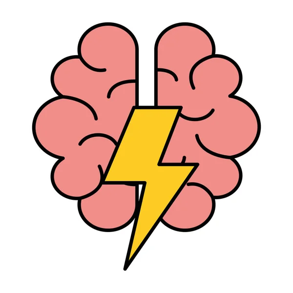 Εγκέφαλος ανθρώπινο όργανο με ακτίνα ισχύος — Διανυσματικό Αρχείο