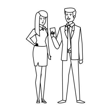 akıllı telefon ile arayan iş çift