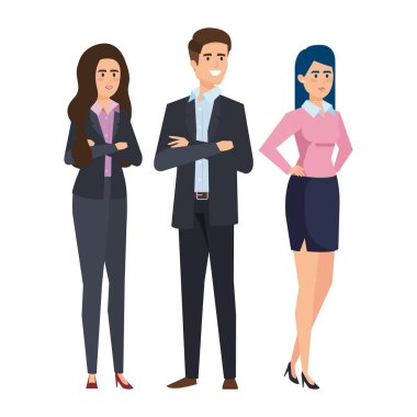 iş adamları takım çalışması karakterleri