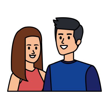 Genç çift avatarlar karakter