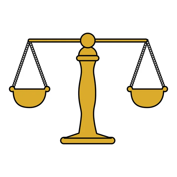 Equilibrio de justicia icono aislado — Archivo Imágenes Vectoriales