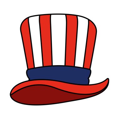 amerika bayrağı ile tophat