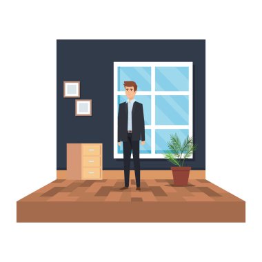 office sahnesinde zarif işadamı