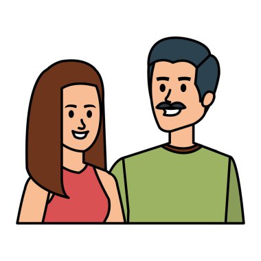 Genç çift avatarlar karakter