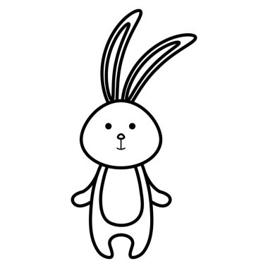 Sevimli tavşan hayvan karakteri