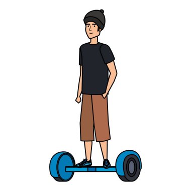 hoverboard elektrik genç adam