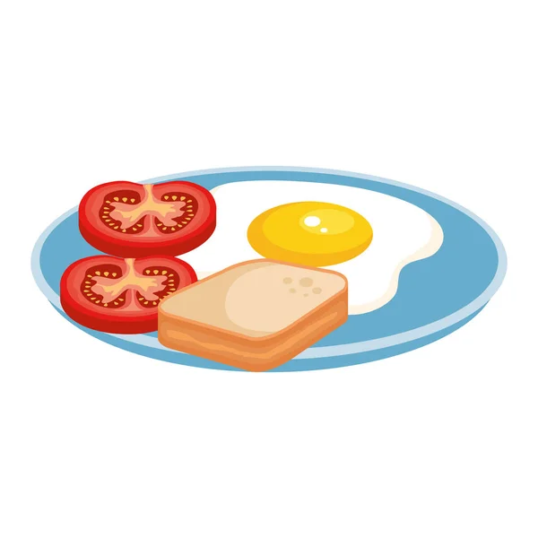 Delicious breakfast menu icons — Stock Vector