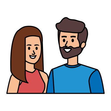 Genç çift avatarlar karakter