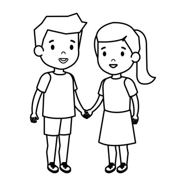 sevimli küçük çift çocuklar