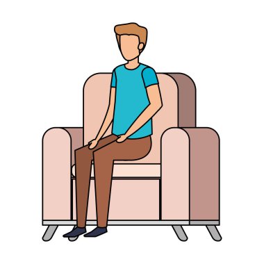 kanepe oturma içinde oturan adam