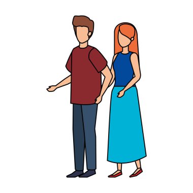 Çift avatar karakter simgeler