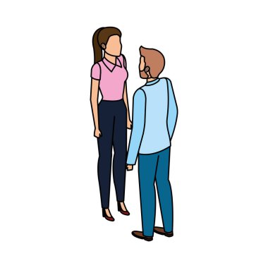 iş çift avatarlar karakter konuşuyor