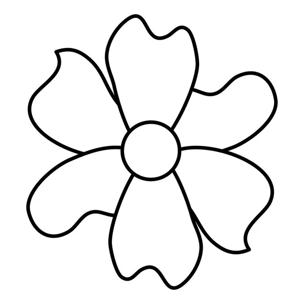 Mooie bloem decoratieve pictogram — Stockvector