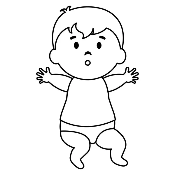 Pequeño niño bebé icono — Vector de stock