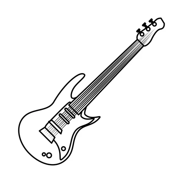 Guitarra eléctrica instrumento musical — Vector de stock