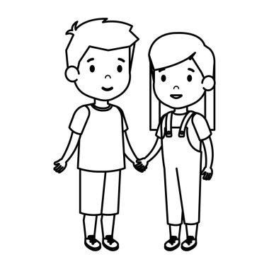 sevimli küçük çift çocuklar