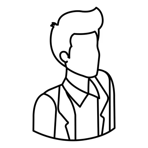 Üzletember avatar karakter ikonra — Stock Vector