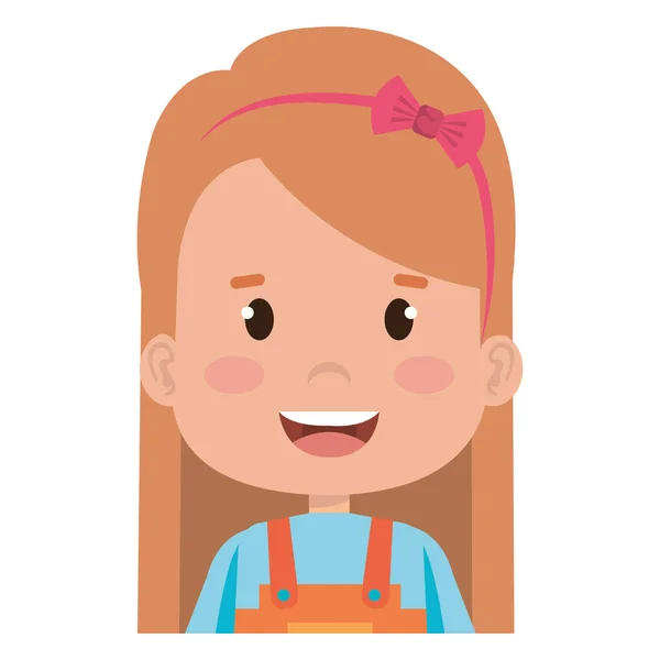 Personagem menina feliz — Vetor de Stock