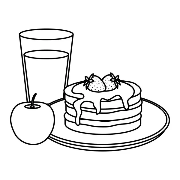 Смачні значки меню сніданку — стоковий вектор