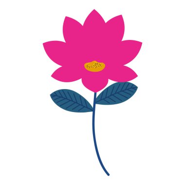 çiçek ve yapraklar dekoratif simgesi