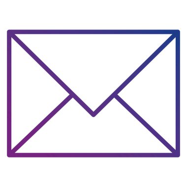 Zarf posta izole simgesi